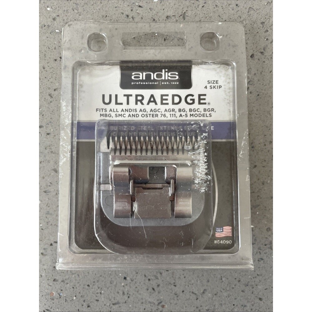 Andis 64090 Carbon-Infused Steel UltraEdge Dog Clipper Blade, Size-4 Skip-Tooth